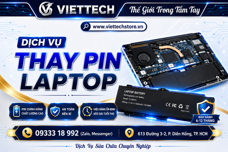 Dịch vụ thay pin laptop